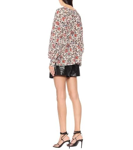 Isabel Marant Amba floral stretch-silk blouse 3