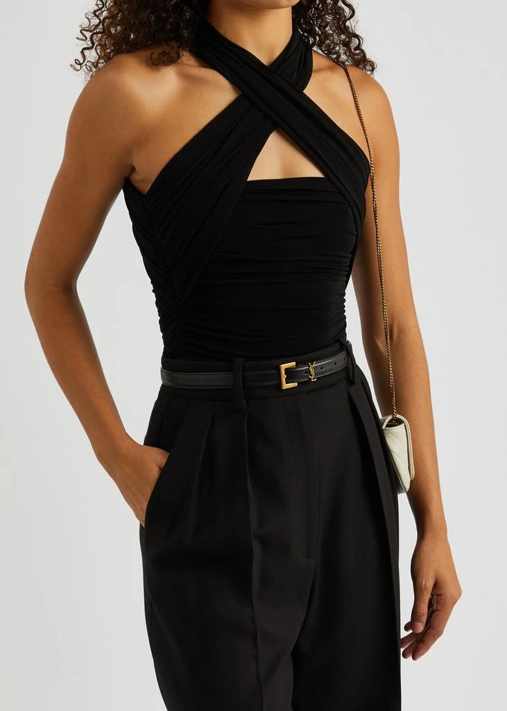 Yves Saint Laurent Logo leather belt 2