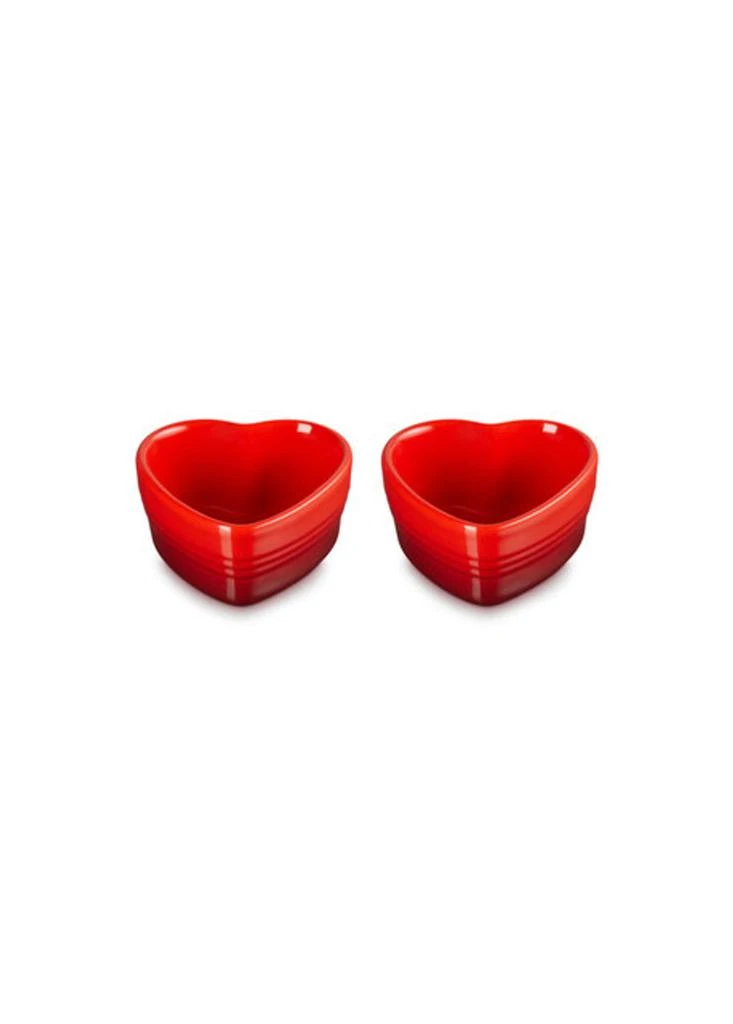 Le Creuset Stoneware set of two heart ramekins 7