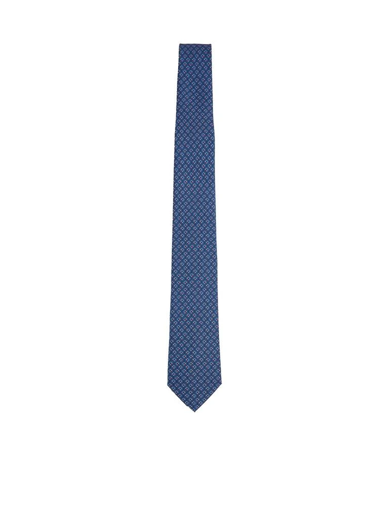 Salvatore Ferragamo FERRAGAMO | Blue silk Tetris print tie |  | PZ