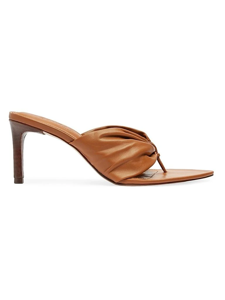 Schutz Lori 75MM Gathered Leather Sandals 1