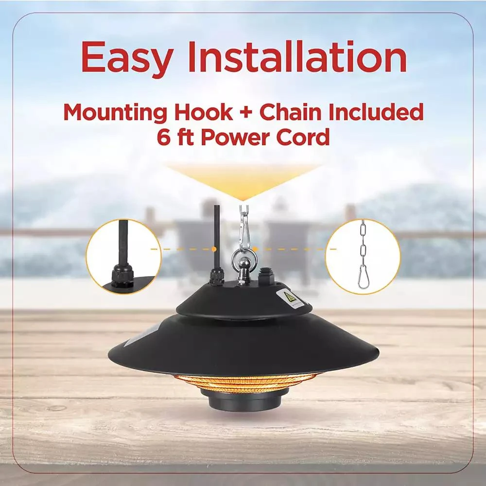 Black & Decker Black and Decker Patio Electric Heater for Ceiling, Heater for Outside with Remote Control 2