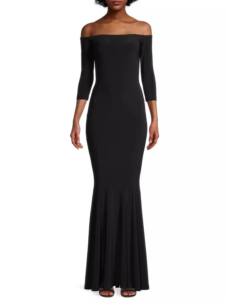 Norma Kamali Off  Shoulder Fishtail Gown 3