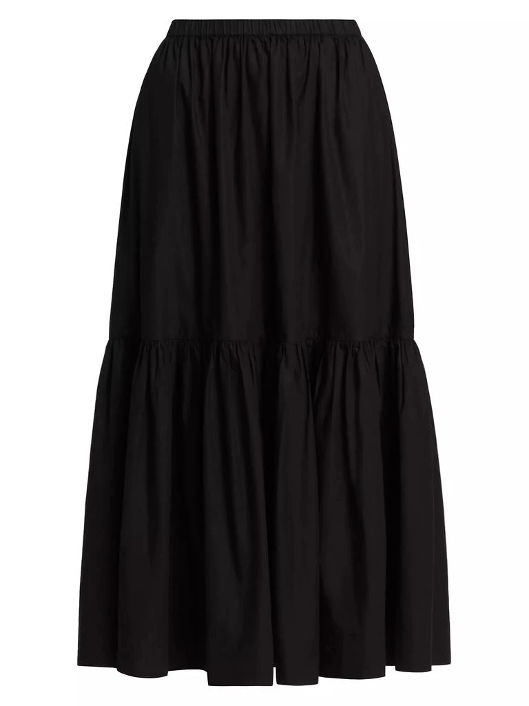 Ganni Poplin Tiered Maxi Skirt 1