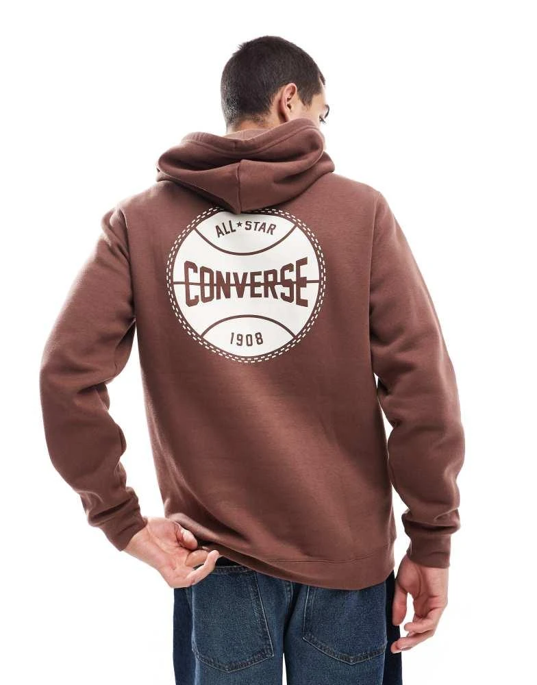 Converse Converse Retro Chuck graphic hoodie in brown 1