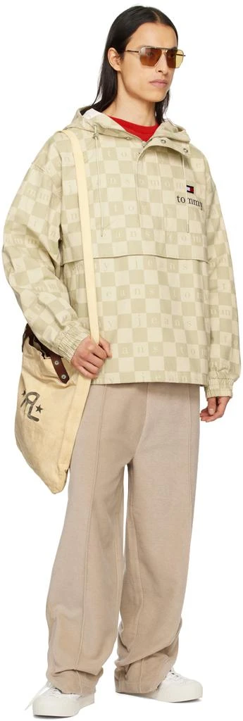 Tommy Jeans Beige Checkerboard Chicago Jacket 4