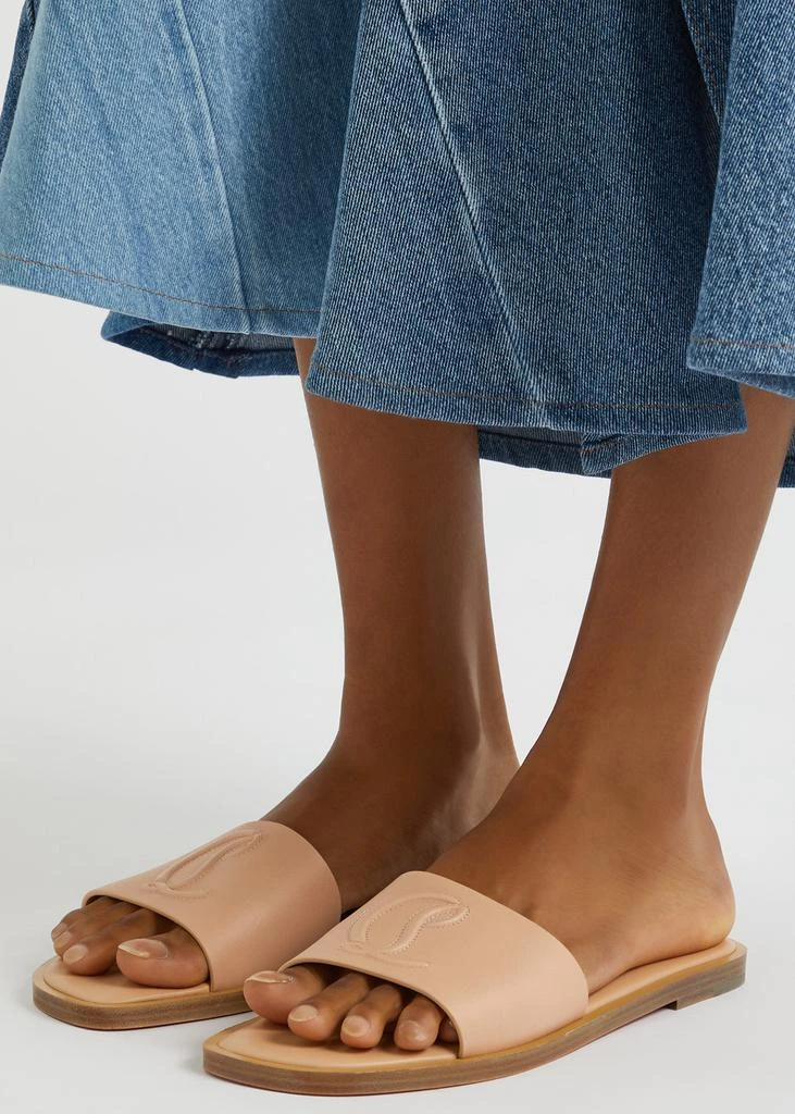 Christian Louboutin CL embossed leather sliders  5