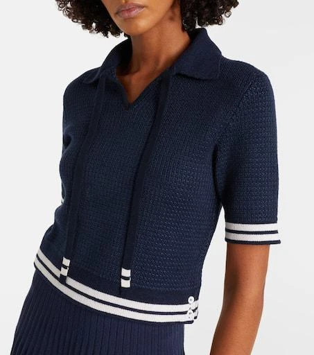 Thom Browne Silk-blend polo shirt 3