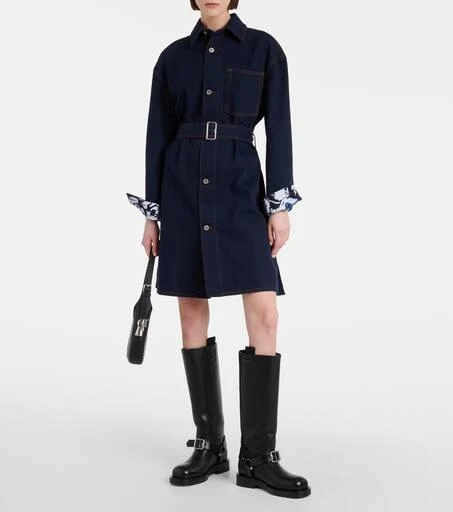 Burberry Belted denim shirt dress 2
