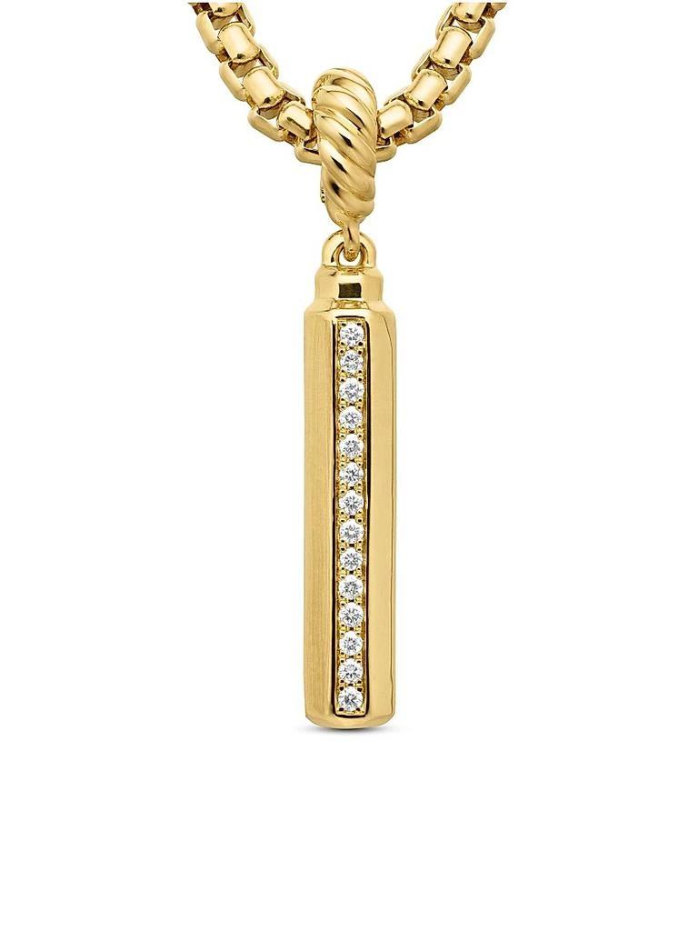 David Yurman Barrel Amulet in 18K Yellow Gold with Diamonds, 27MM 5
