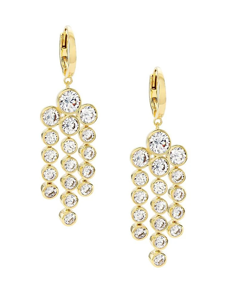Adriana Orsini Basel 18K-Gold-Plated &amp; Cubic Zirconia Small Chandelier Earrings 1