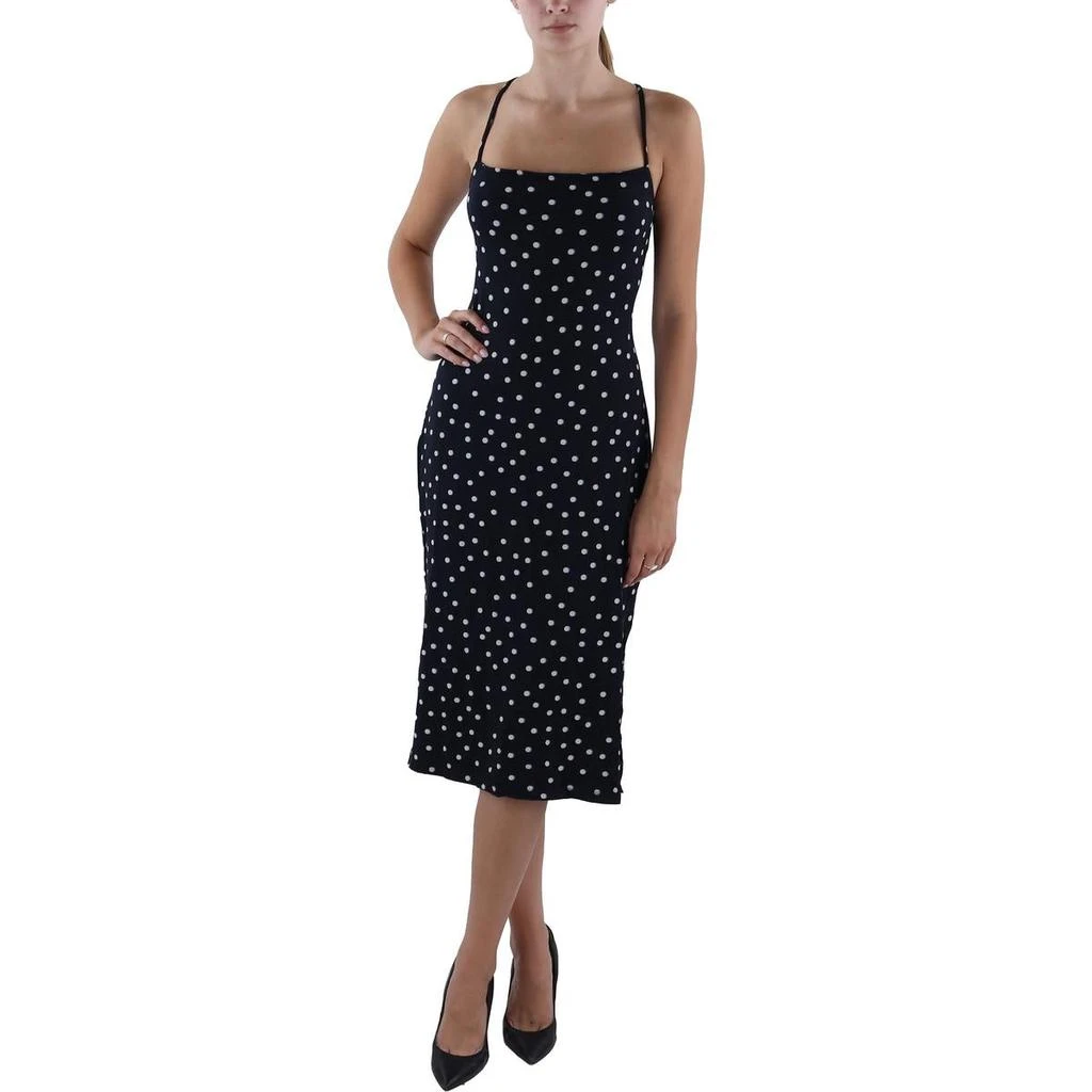 knee length dresses for ladies 3/4 Sleeves Midi Knee Length Dress 8526 Xs / Burgundy(Maroon) main image 1
