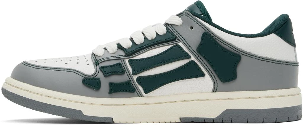 AMIRI Gray & Green Varsity Skel Top Low Sneakers 3
