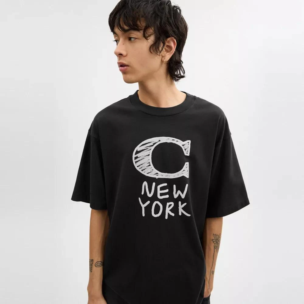 Coach Signature T Shirt In Organic Cotton 4