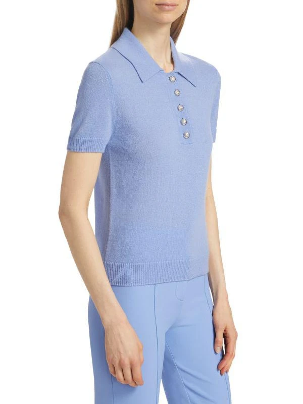 VERONICA BEARD Brandt Cashmere Polo Top 3