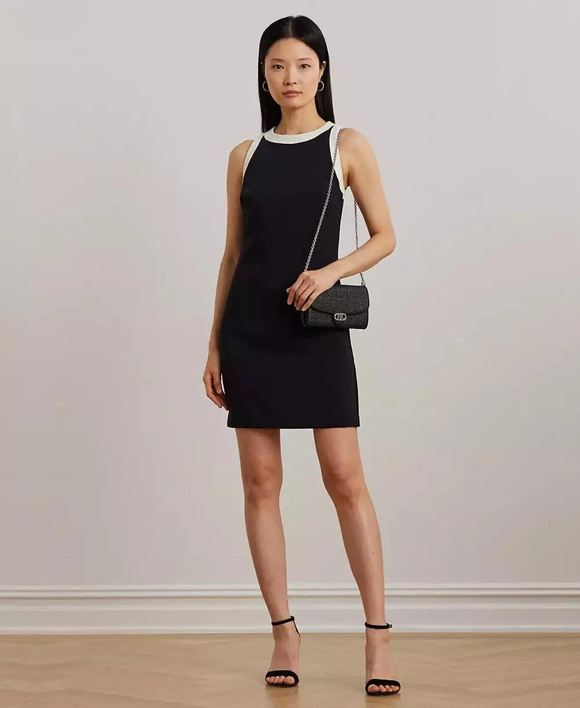 Ralph Lauren Women's  Two-Tone Crepe Sleeveless Shift Dress 1