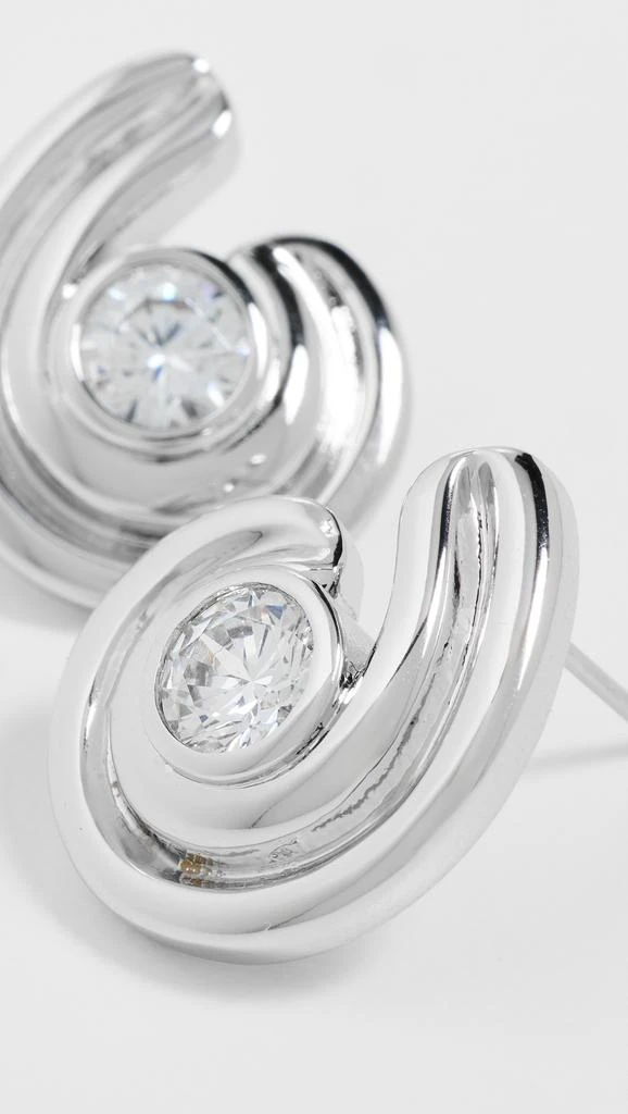Luv AJ Wave Bezel Twist Studs 3