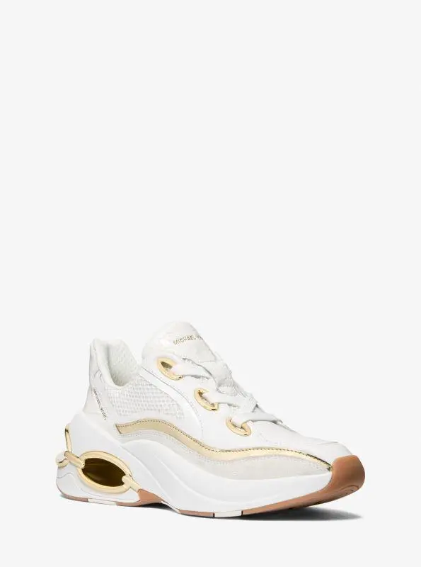 Michael Kors Toni Mixed-Media Trainer