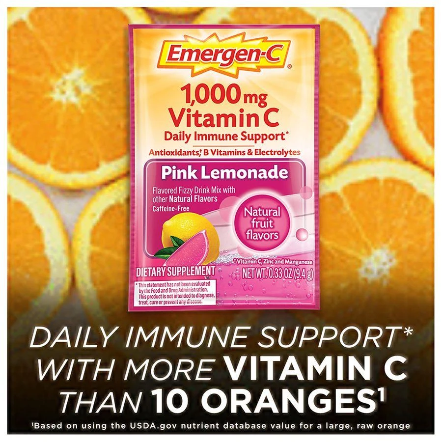 Emergen-C Daily Immune Support Drink with 1000 mg Vitamin C, Antioxidants, & B Vitamins 8