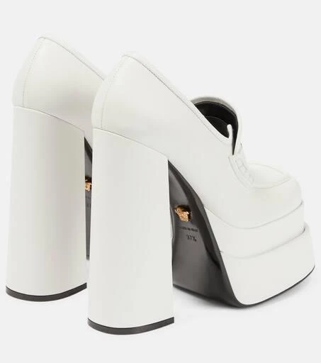 Versace Aevitas leather platform loafer pumps 3