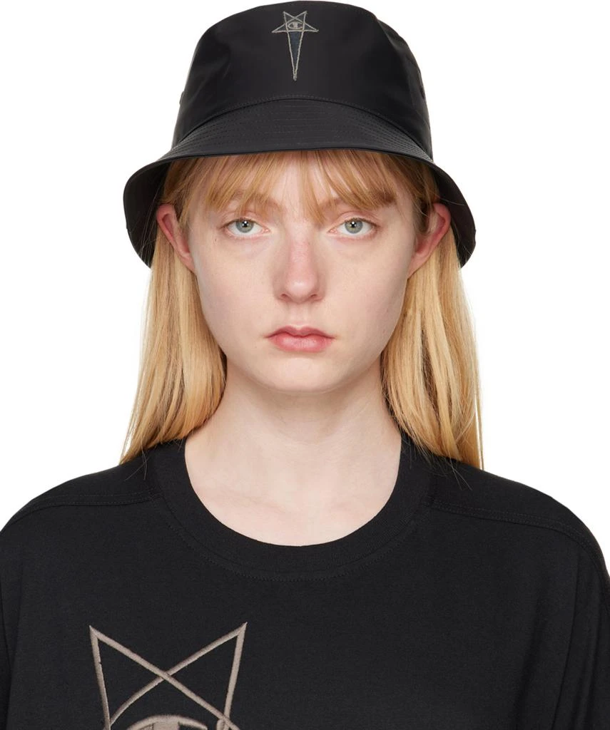 Rick Owens Black Champion Edition Gilligan Bucket Hat L-XL-cm-61 