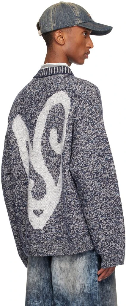 Acne Studios Navy Jacquard Sweater 3