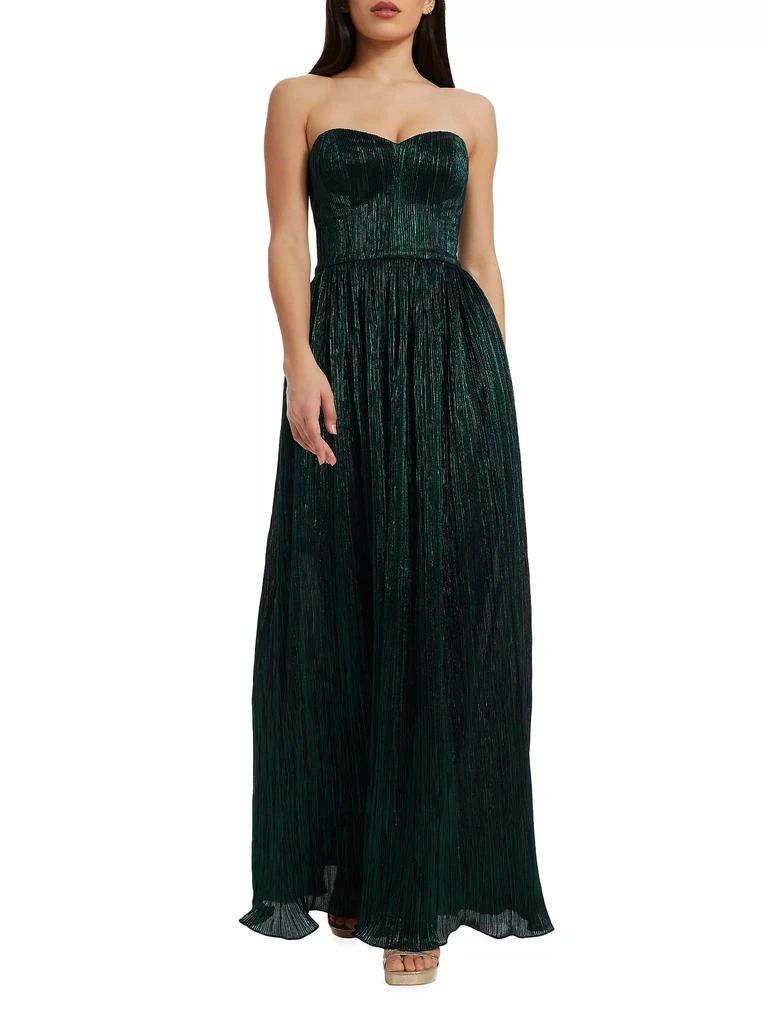 Dress The Population Audrina Plissé Strapless Gown 2