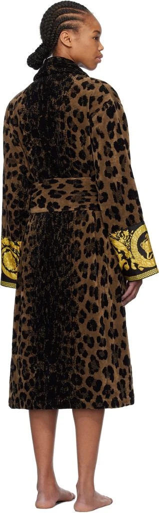 Versace Brown & Black Wild Barocco Bathrobe 3