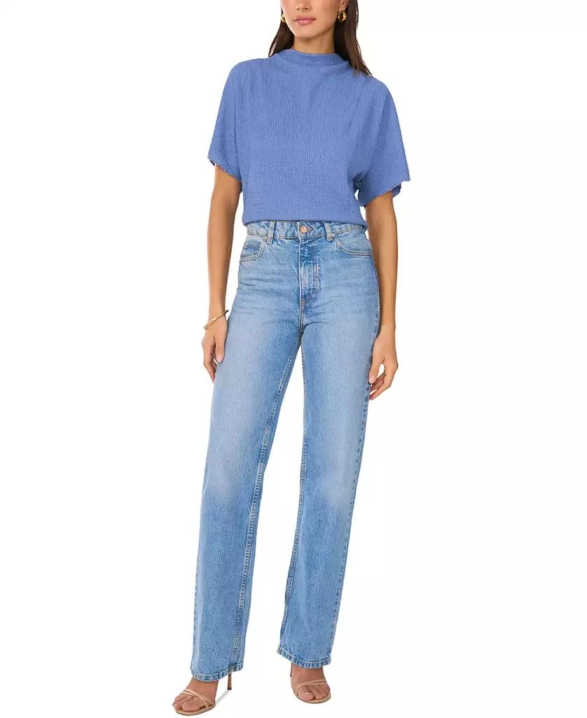 Vince Camuto Women's Textured High Neck Wide Sleeve Top 3