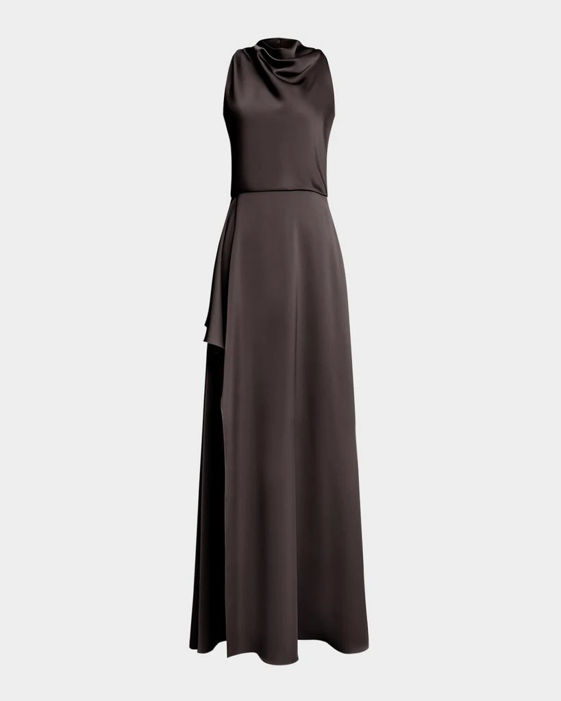 Theia Amara Draped Cowl-Neck Satin Gown - Dresses & Skirts - Free Shipping - BeyondStyle Theia Amara Draped Cowl-Neck Satin Gown - Dresses & Skirts - Free Shipping - BeyondStyle