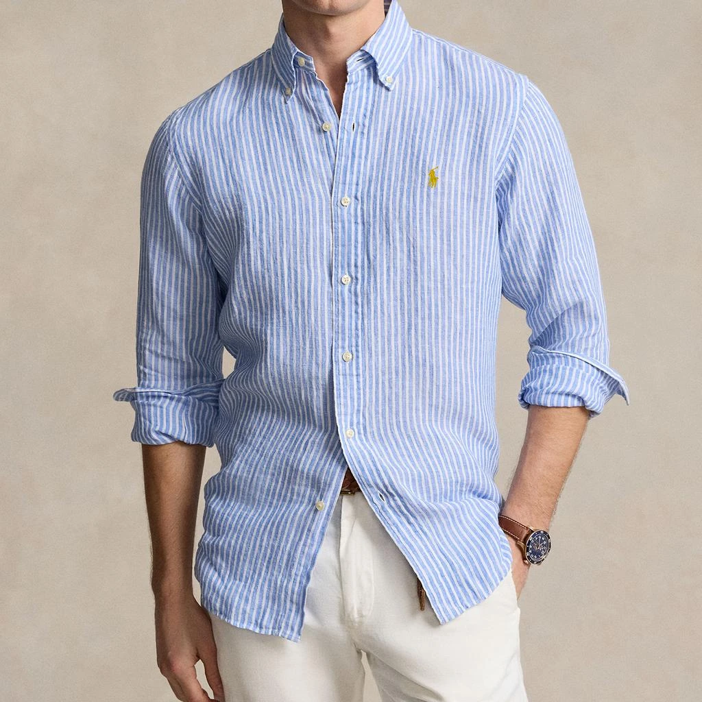 Ralph Lauren Custom-Fit Striped Linen Shirt 3