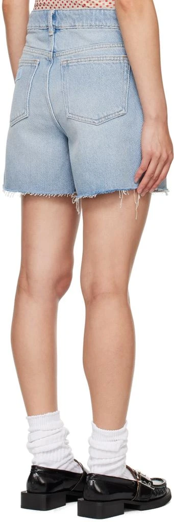 Ganni Blue Heavy Denim Shorts 3