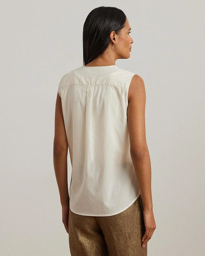 Ralph Lauren Embroidered Voile Sleeveless Blouse 3