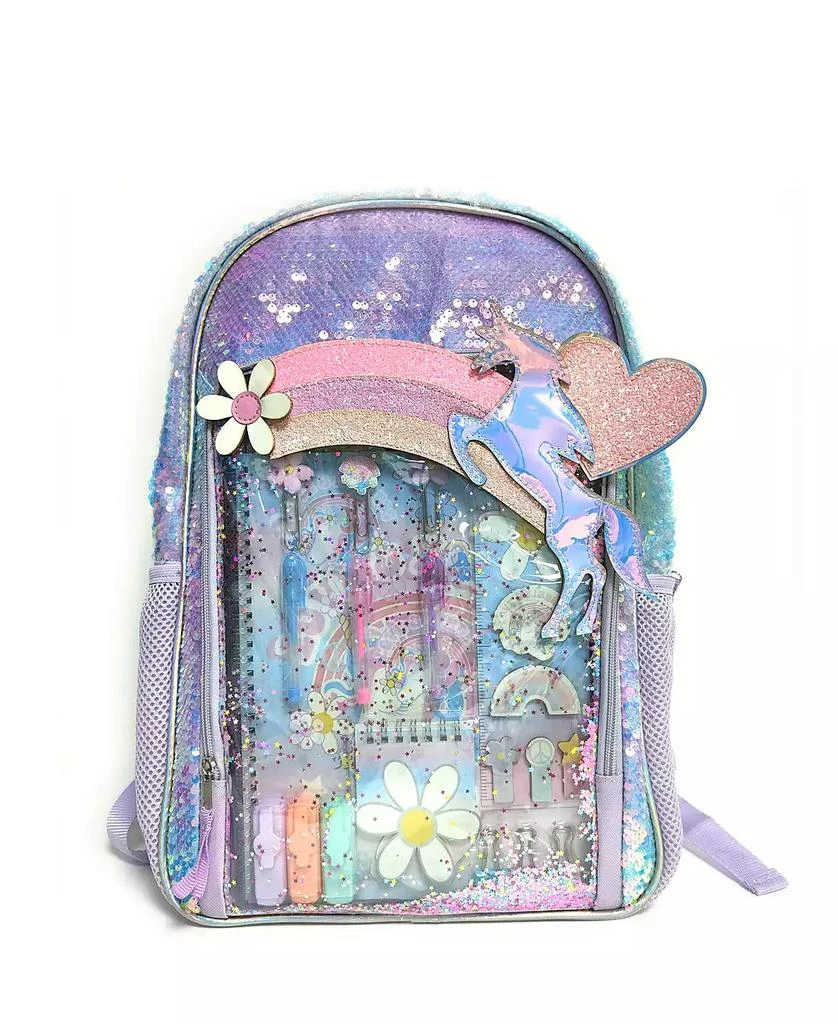 InMocean Girl's Rainbow Backpack Stationary Set 2