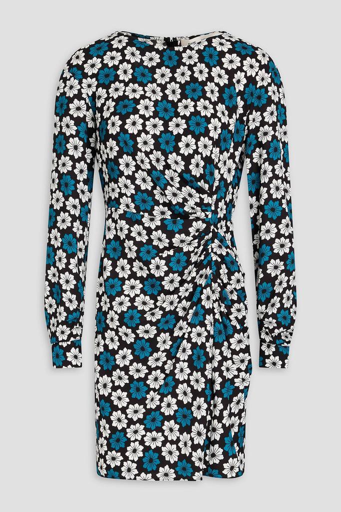 Diane von Furstenberg Coraline ruched floral-print crepe mini dress