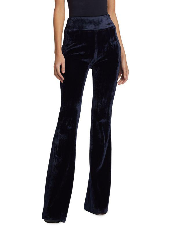 Galvan Boot-Cut Velvet Pants