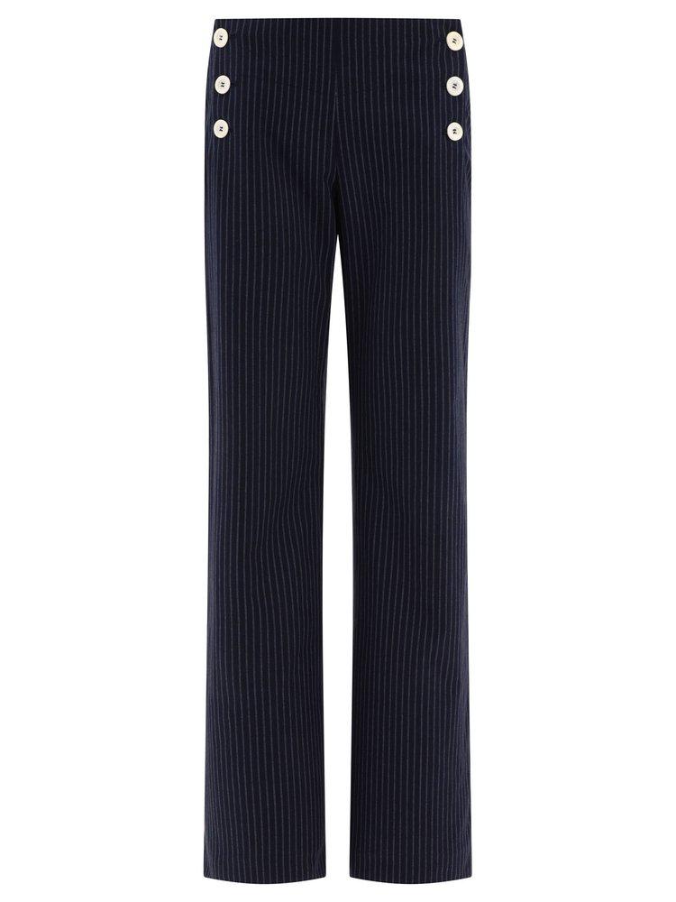 INES DE LA FRESSANGE Ines De La Fressange Pinstripe Wide Leg Pants