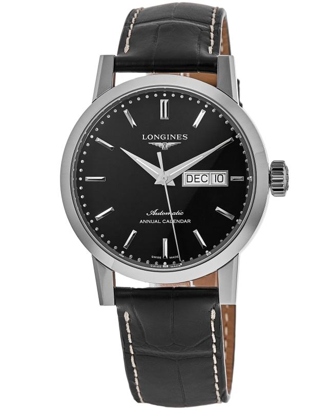 Longines Longines Heritage 1832 Automatic Black Dial Leather Strap Men's Watch L4.827.4.52.0