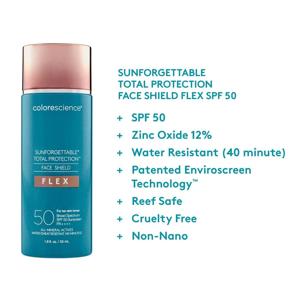 Colorescience Colorescience Sunforgettable Total Protection Face Shield Flex SPF 50 1.8 fl. oz. - Tan 4