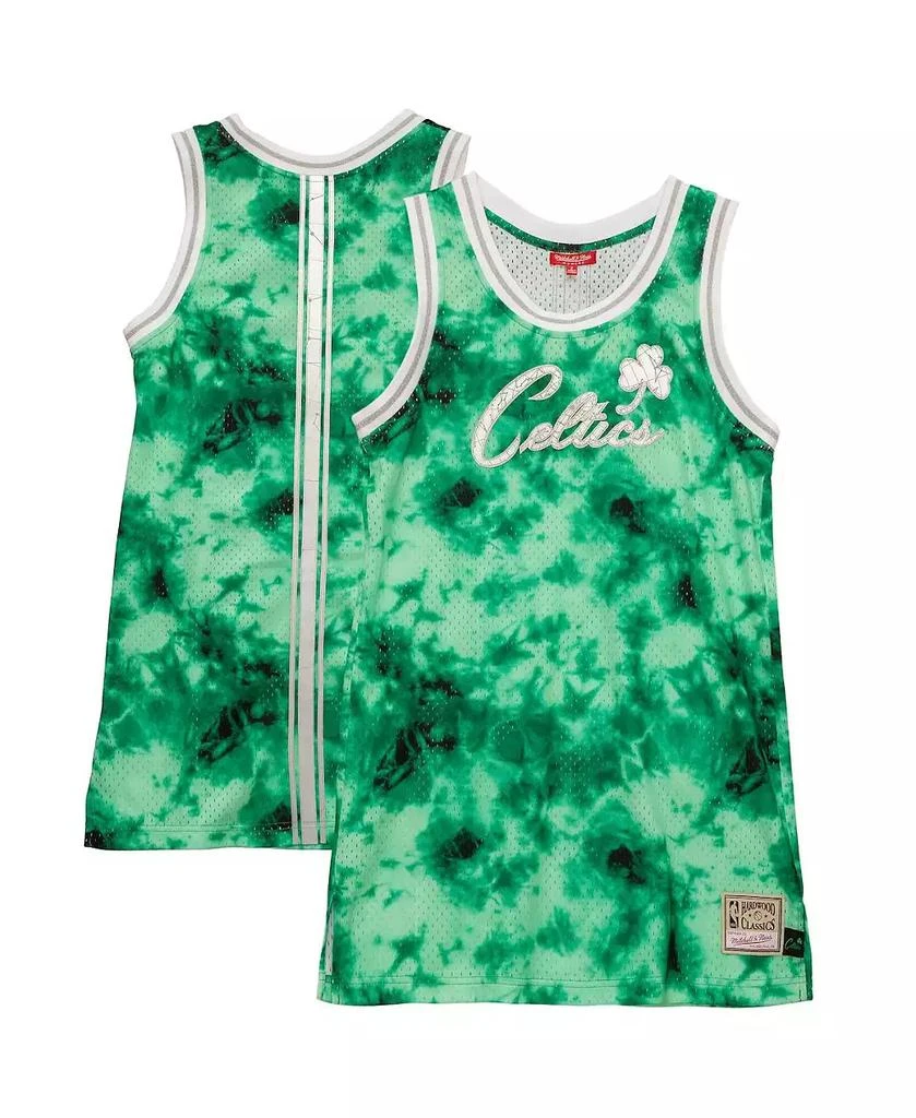 Mitchell & Ness Women's Green Boston Celtics Hardwood Classics Galaxy Jersey Tank Top Dress 1