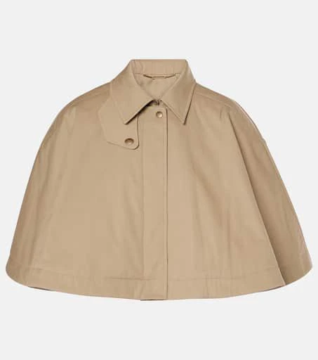 Chloé Cropped cotton gabardine cape 1
