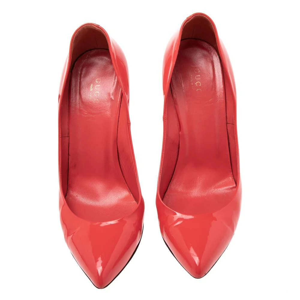 Gucci Gucci Red Patent Leather Pointed Toe Pumps Size 39 3