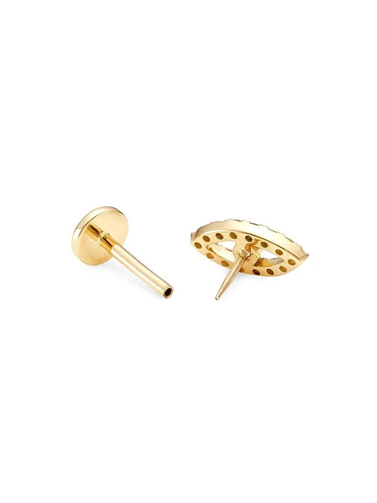 Persée Paved Eye Piercing 18K Yellow Gold Single Earring 3