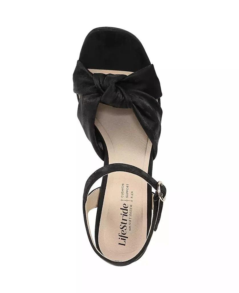 LifeStride Women's August Square Open Toe Platform Sandals 4