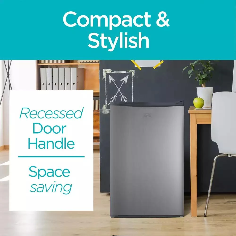 Black 
Decker BLACK+DECKER 4.3 cu. ft. Freestanding Mini Fridge with Freezer, White 4