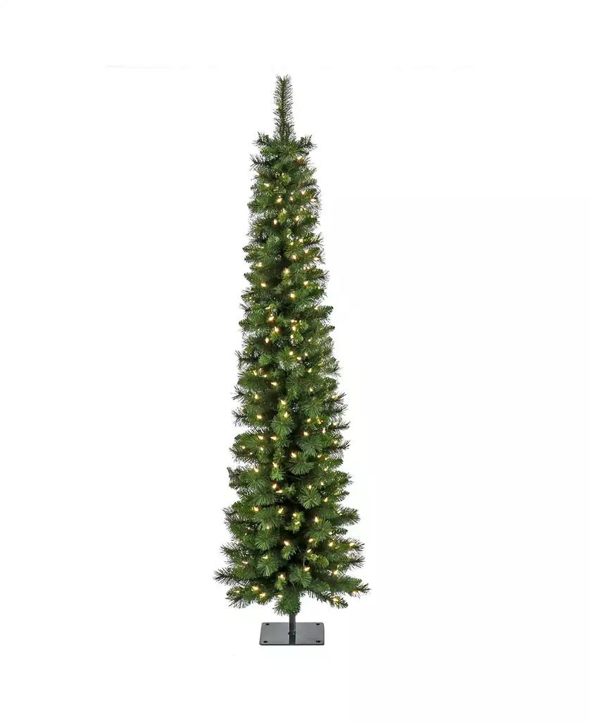 National Tree Company 6' Pre-Lit Nooksack Fir Pencil Slim Tree with LED Lights