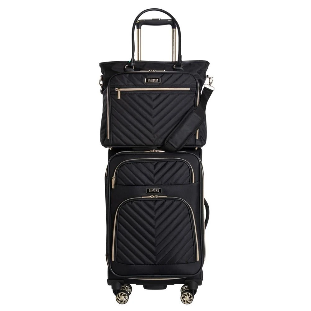 Kenneth Cole Reaction Chelsea Softside Chevron Expandable 2pc 20" Carry-On Luggage + Matching 15" Laptop Tote Set 1