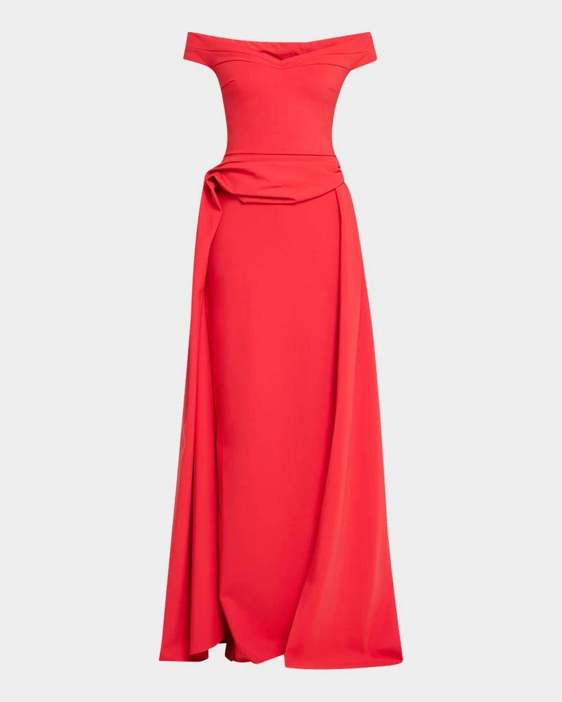 Chiara Boni Radisvi Draped Off-Shoulder Gown 1