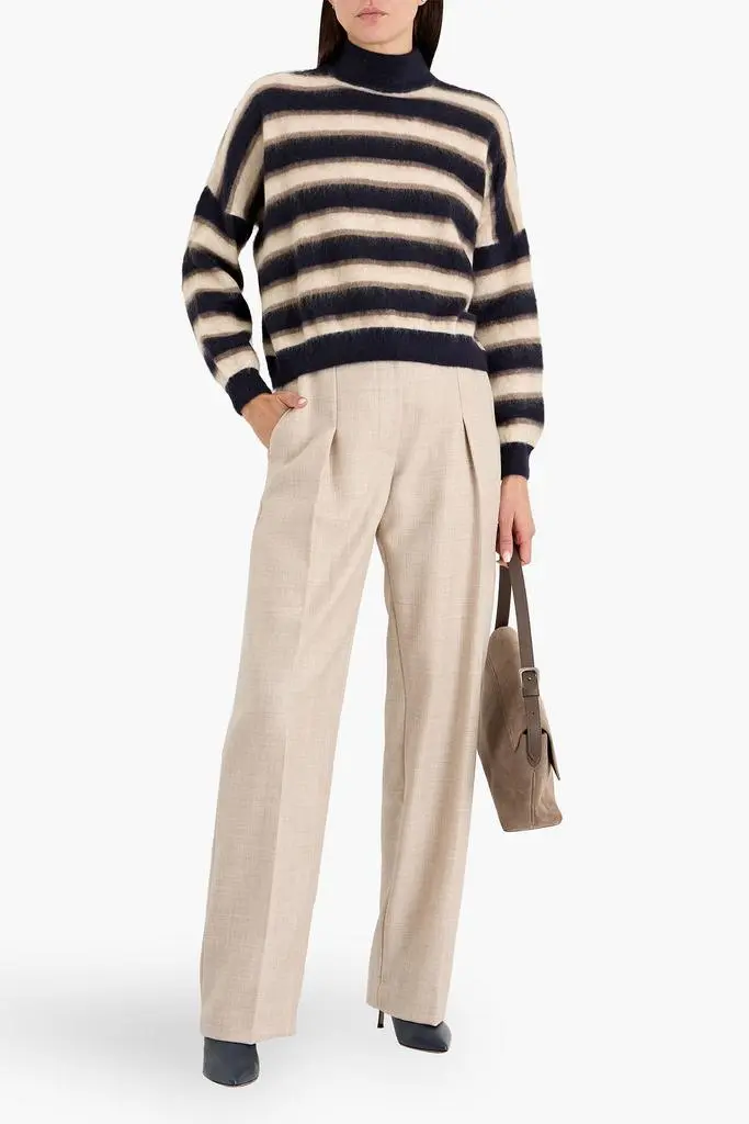 Brunello Cucinelli Pleated wool straight-leg pants 2