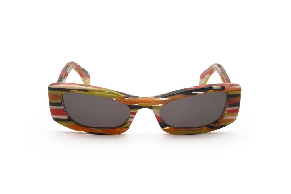 Marni Eyewear Marni Eyewear Nyama Striped Rectangular Sunglasses